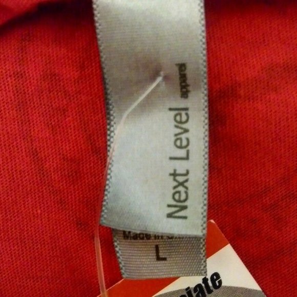 Next Level Apparel "The Bronx Keeps Creatin It" Large Red Women's V-Neck T-Shirt - Picture 7 of 9